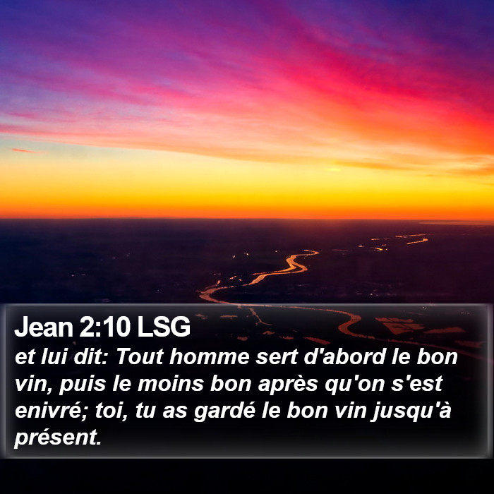 Jean 2:10 LSG Bible Study