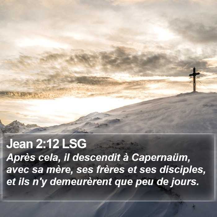 Jean 2:12 LSG Bible Study