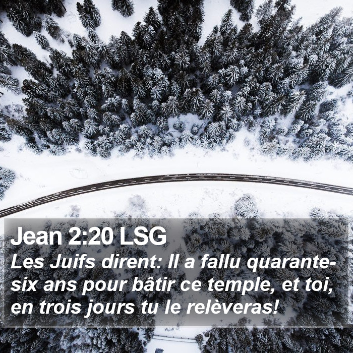 Jean 2:20 LSG Bible Study