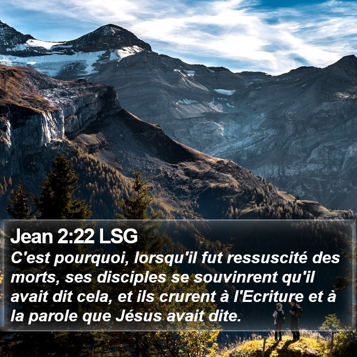 Jean 2:22 LSG Bible Study