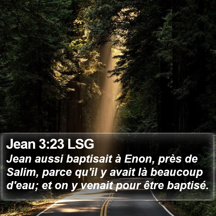 Jean 3:23 LSG Bible Study