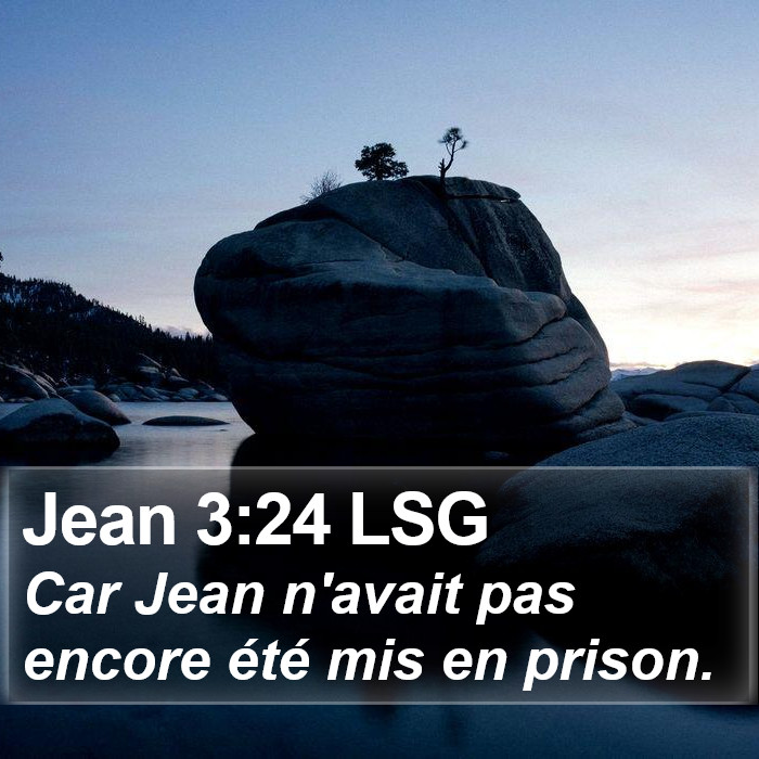 Jean 3:24 LSG Bible Study