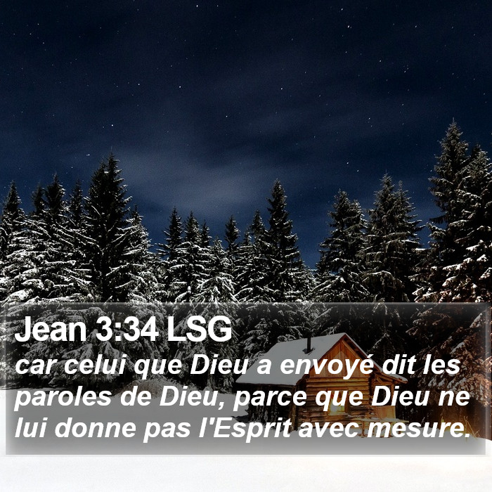 Jean 3:34 LSG Bible Study