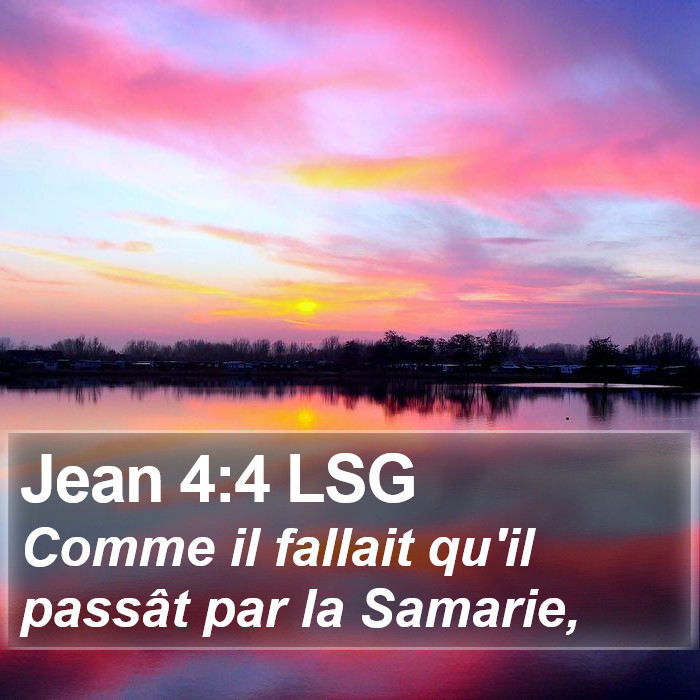 Jean 4:4 LSG Bible Study