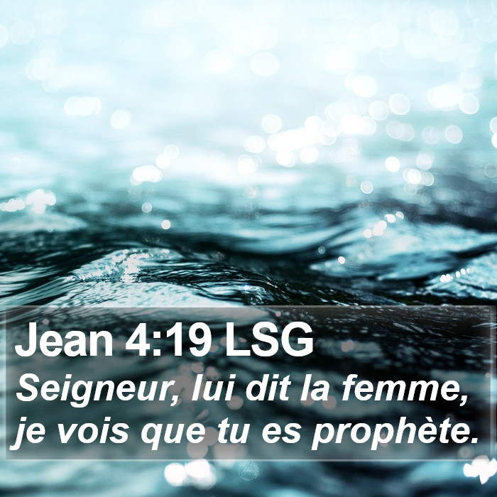 Jean 4:19 LSG Bible Study