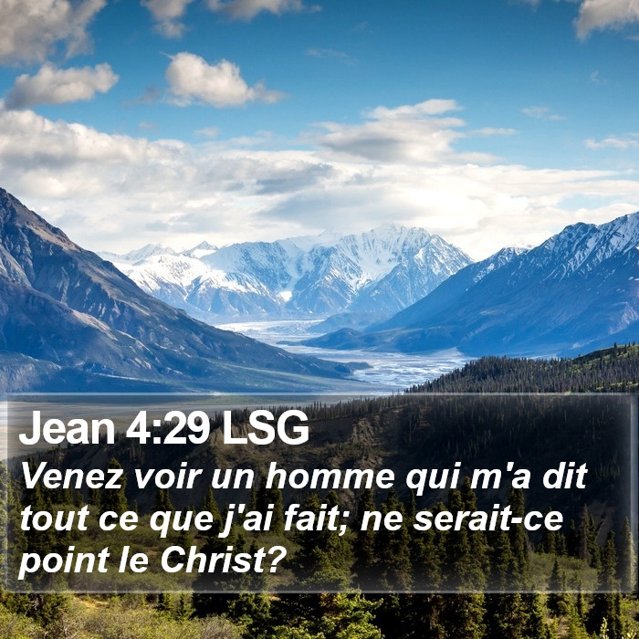 Jean 4:29 LSG Bible Study