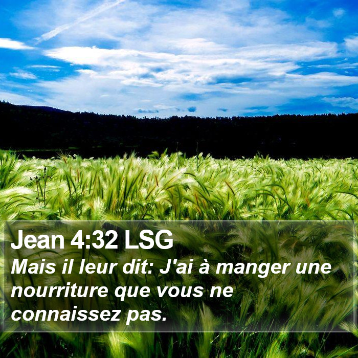 Jean 4:32 LSG Bible Study