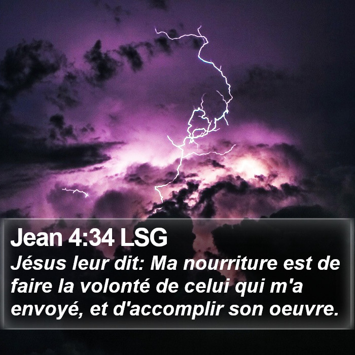 Jean 4:34 LSG Bible Study