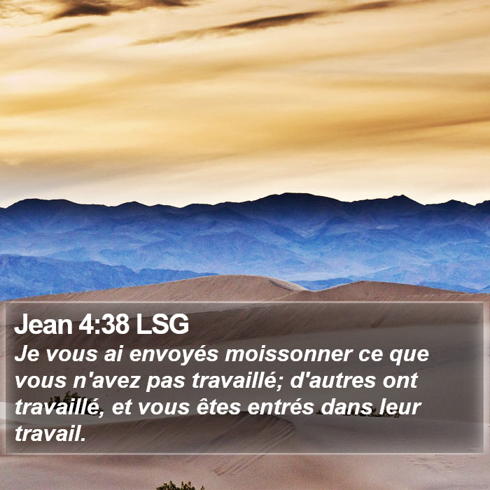 Jean 4:38 LSG Bible Study