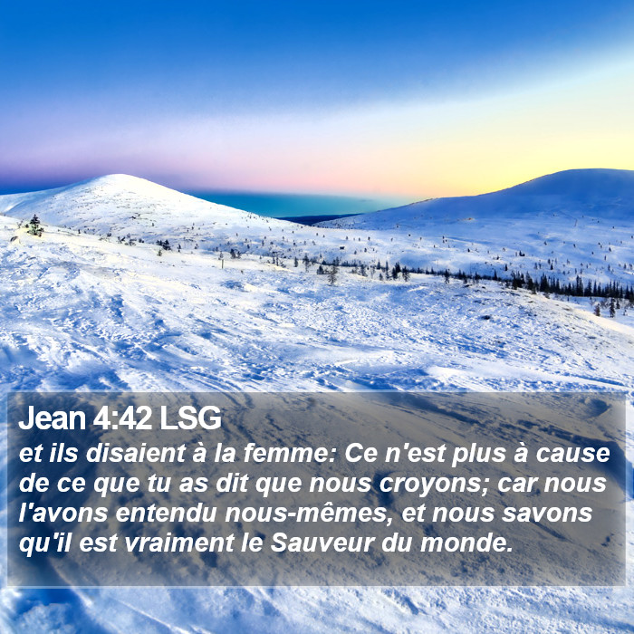 Jean 4:42 LSG Bible Study