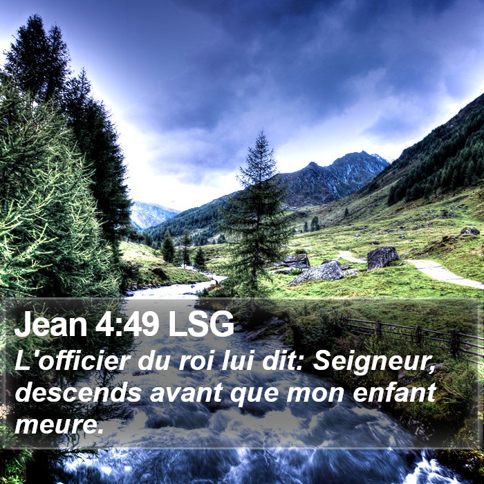 Jean 4:49 LSG Bible Study