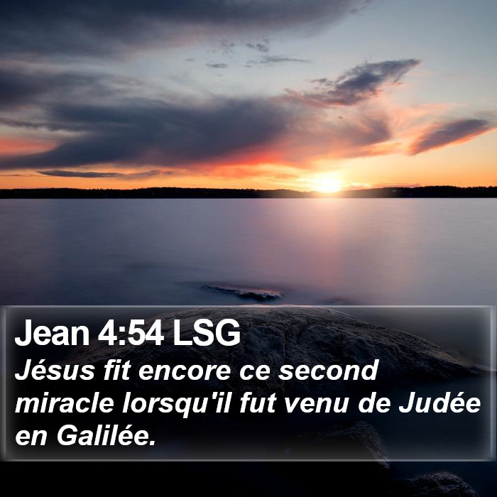 Jean 4:54 LSG Bible Study