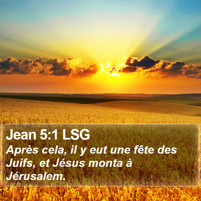 Jean 5:1 LSG Bible Study