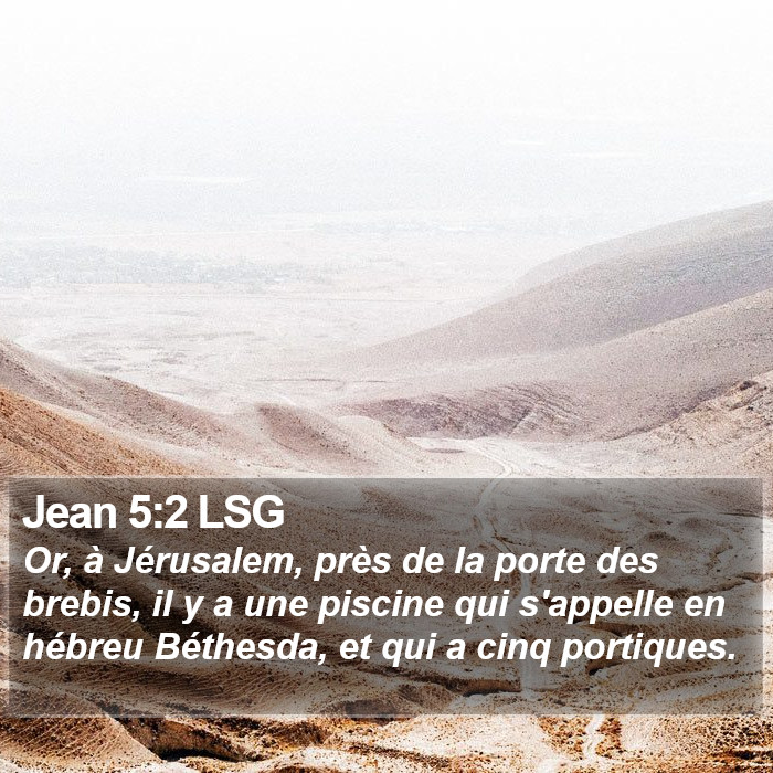 Jean 5:2 LSG Bible Study