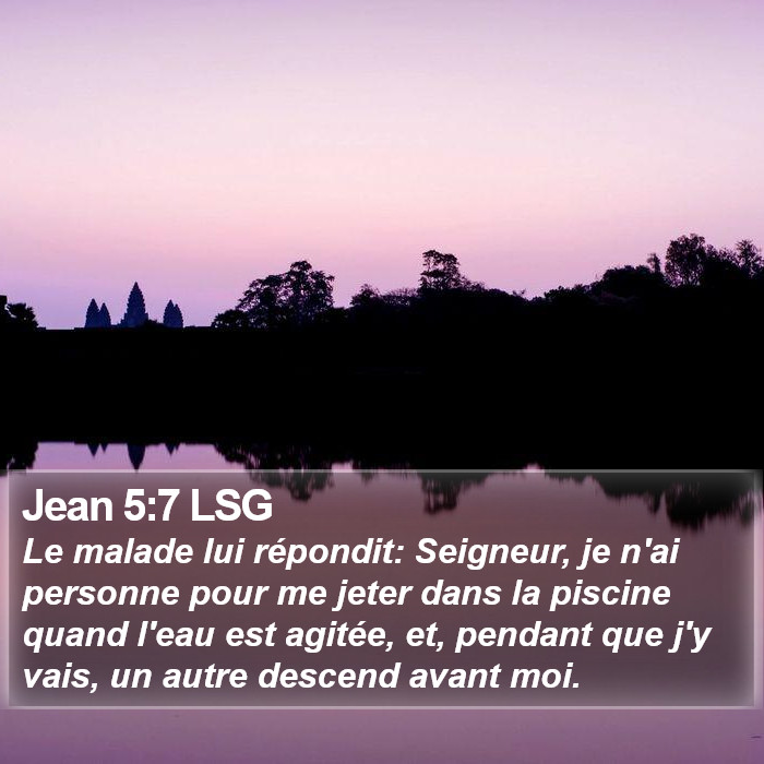 Jean 5:7 LSG Bible Study