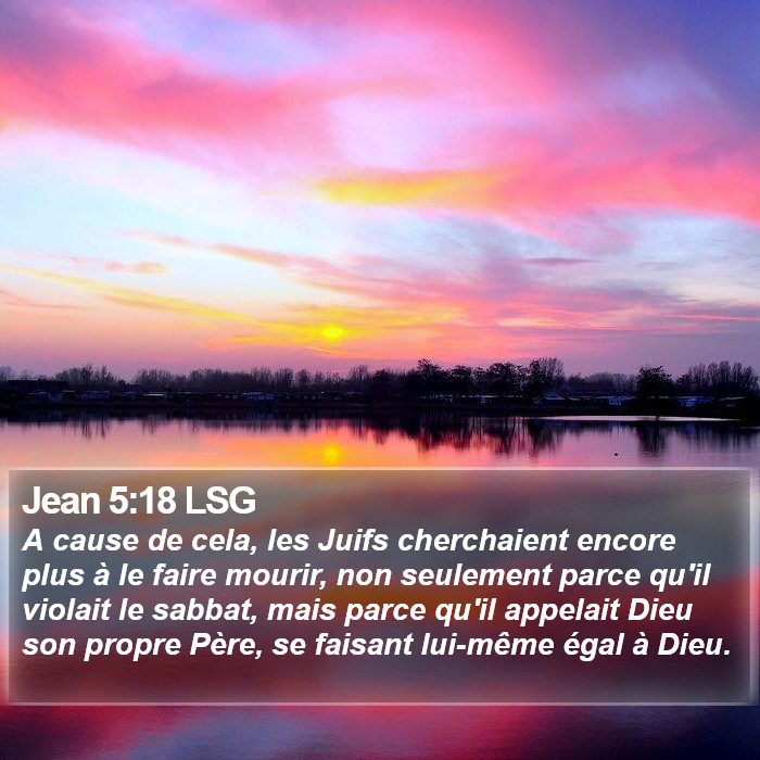 Jean 5:18 LSG Bible Study