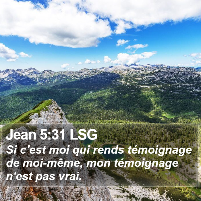 Jean 5:31 LSG Bible Study