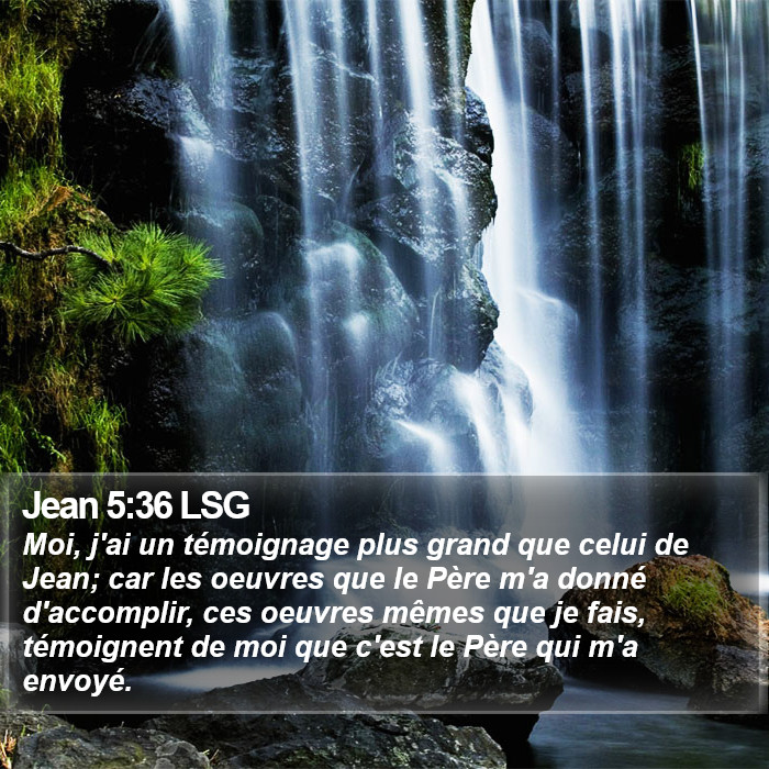 Jean 5:36 LSG Bible Study