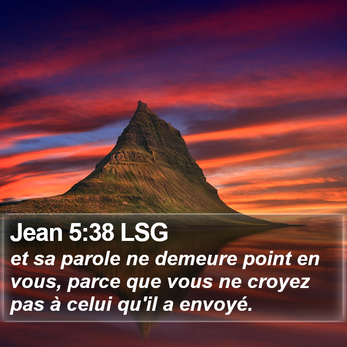 Jean 5:38 LSG Bible Study