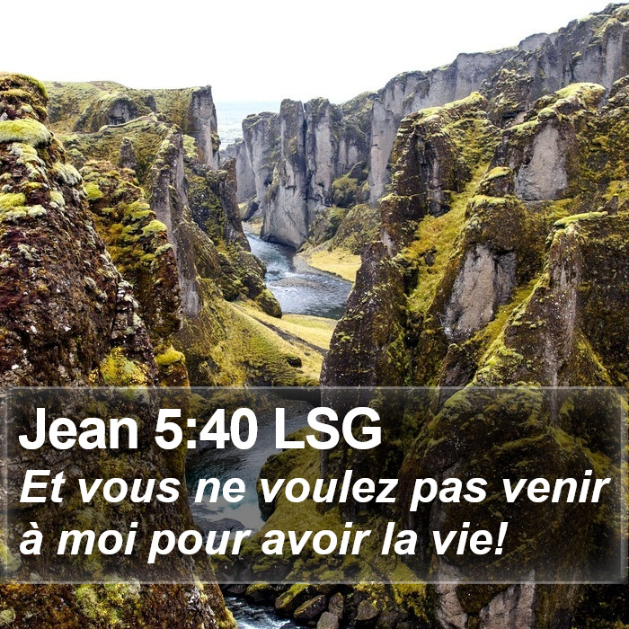 Jean 5:40 LSG Bible Study