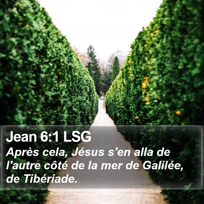 Jean 6:1 LSG Bible Study