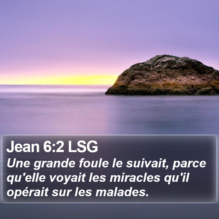 Jean 6:2 LSG Bible Study