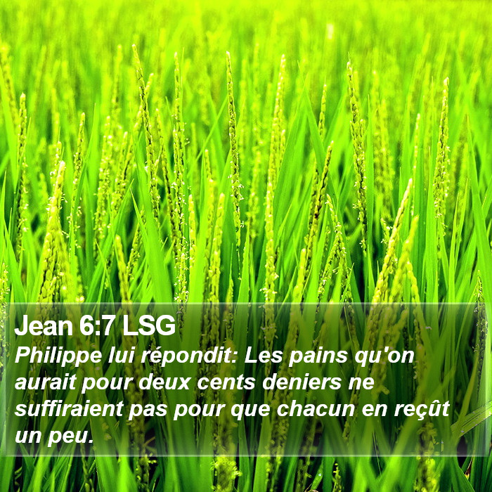 Jean 6:7 LSG Bible Study