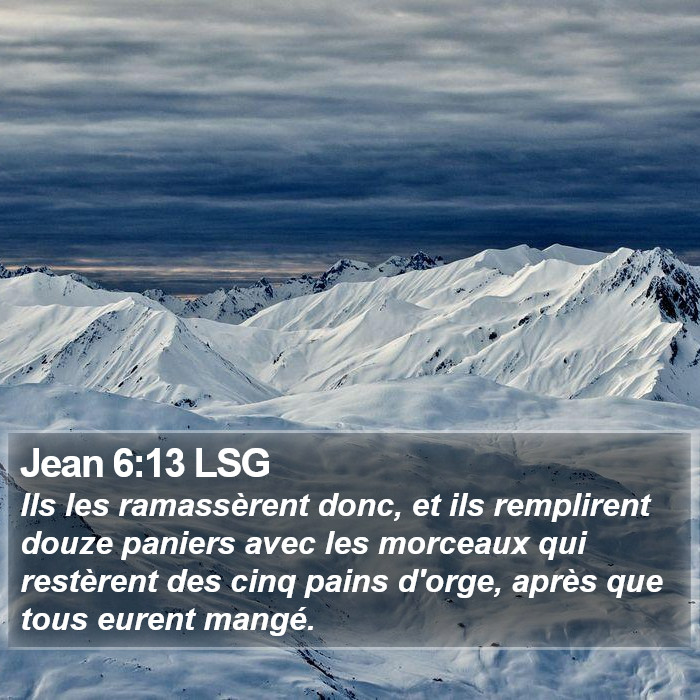 Jean 6:13 LSG Bible Study