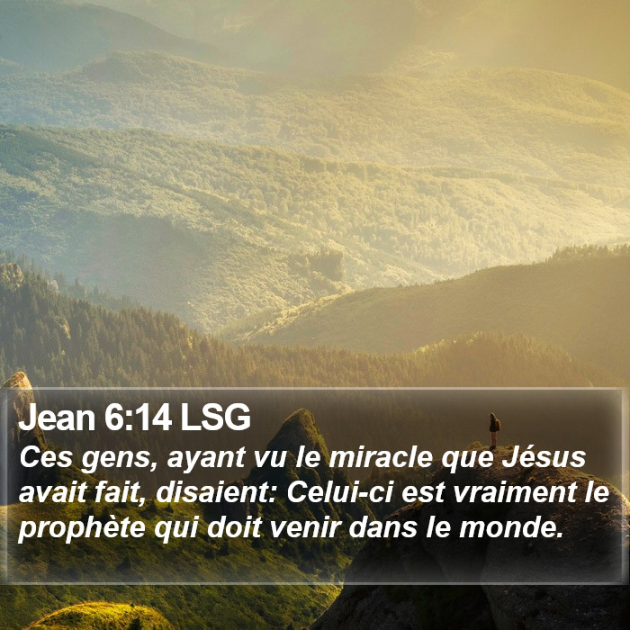 Jean 6:14 LSG Bible Study