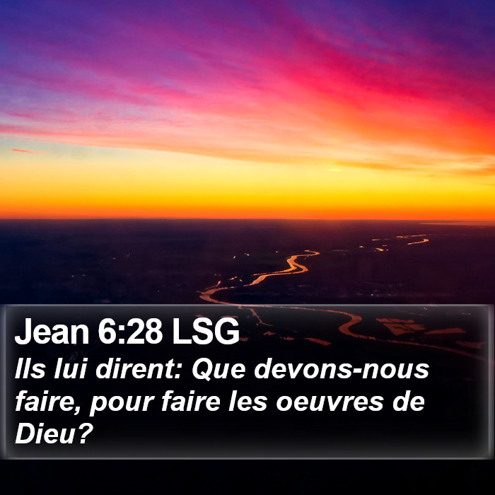 Jean 6:28 LSG Bible Study