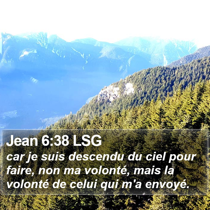 Jean 6:38 LSG Bible Study