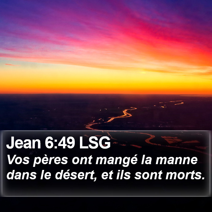 Jean 6:49 LSG Bible Study