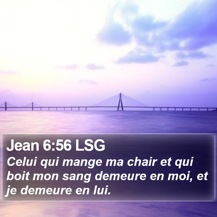 Jean 6:56 LSG Bible Study