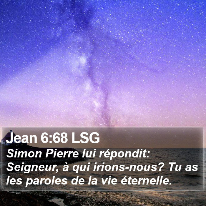 Jean 6:68 LSG Bible Study