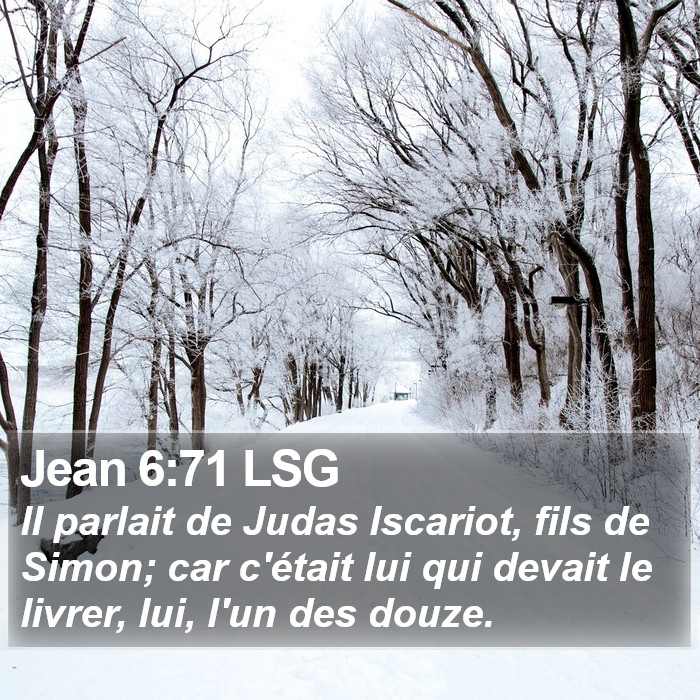 Jean 6:71 LSG Bible Study