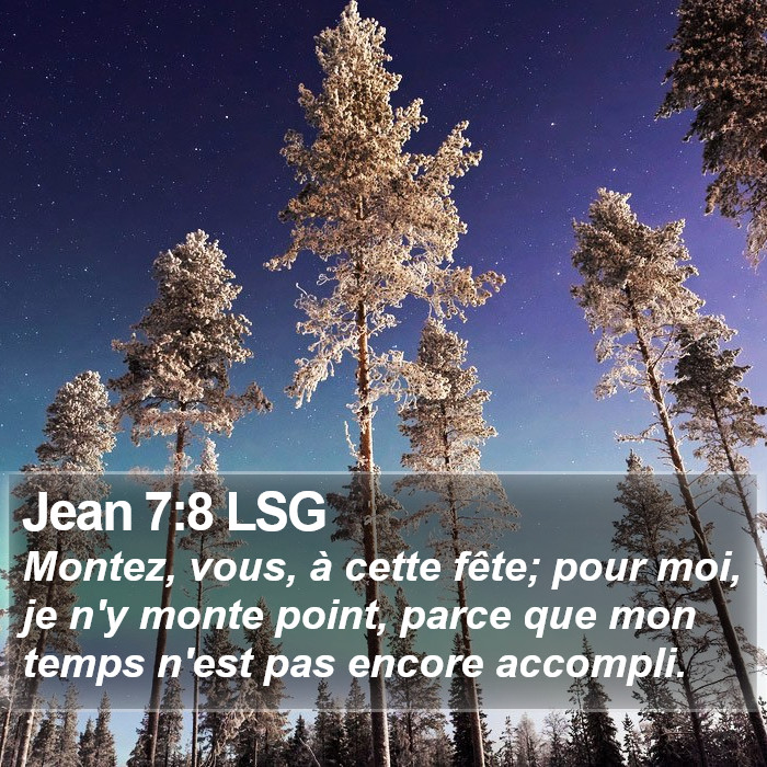 Jean 7:8 LSG Bible Study