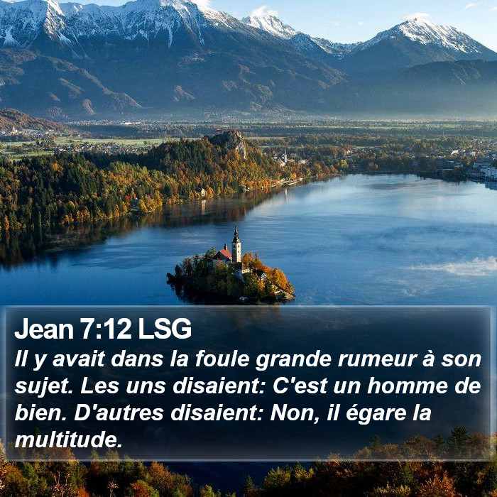 Jean 7:12 LSG Bible Study