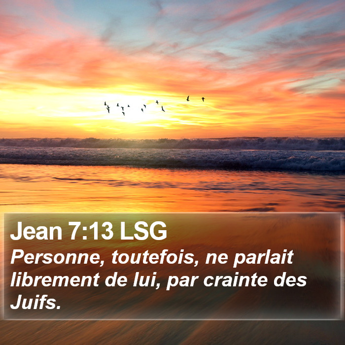 Jean 7:13 LSG Bible Study