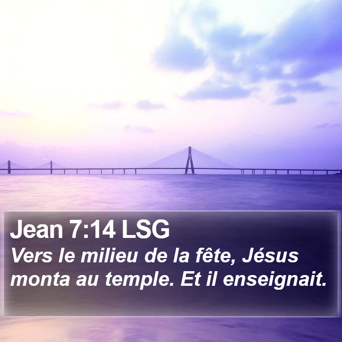 Jean 7:14 LSG Bible Study