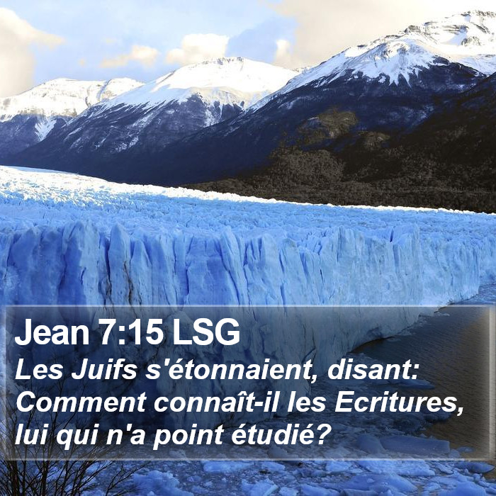 Jean 7:15 LSG Bible Study