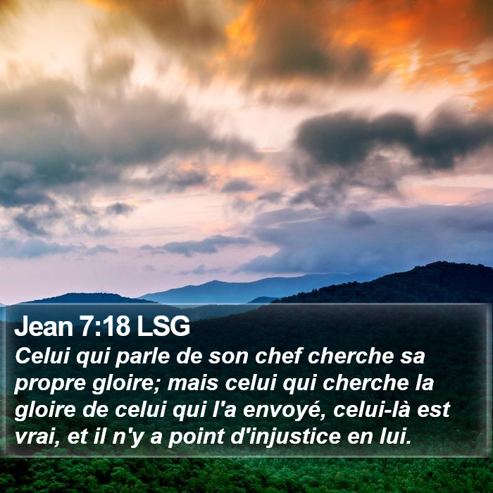 Jean 7:18 LSG Bible Study