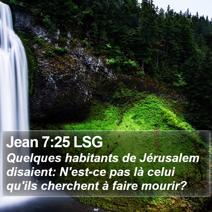 Jean 7:25 LSG Bible Study