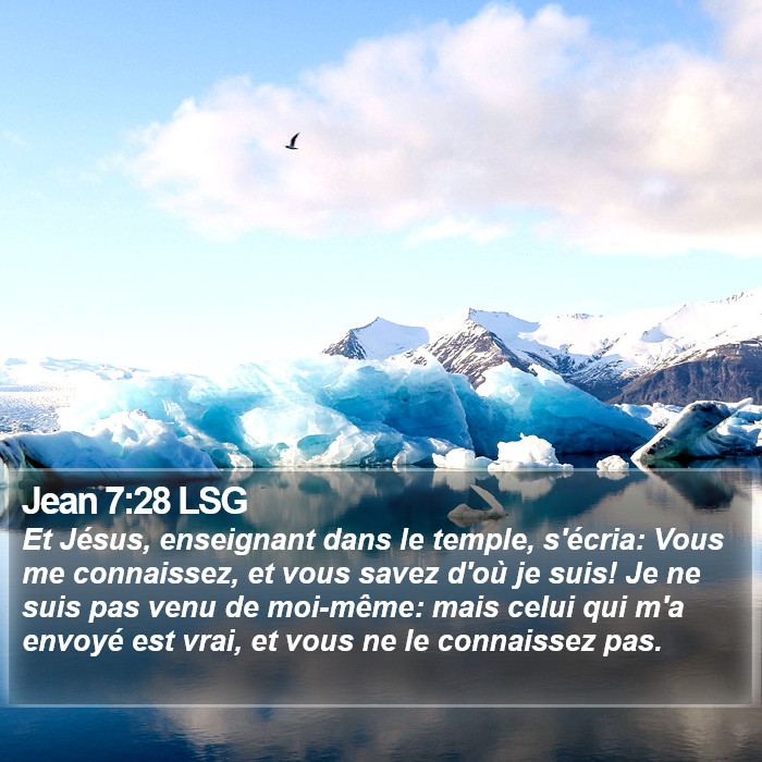 Jean 7:28 LSG Bible Study