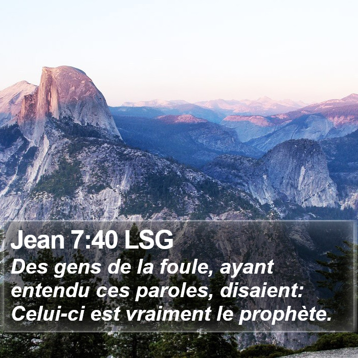 Jean 7:40 LSG Bible Study