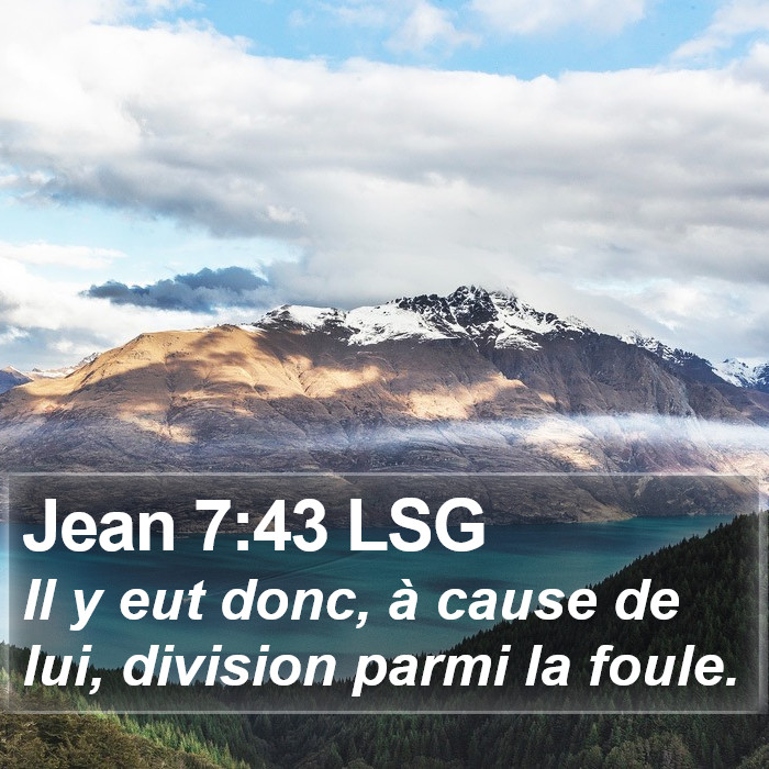 Jean 7:43 LSG Bible Study