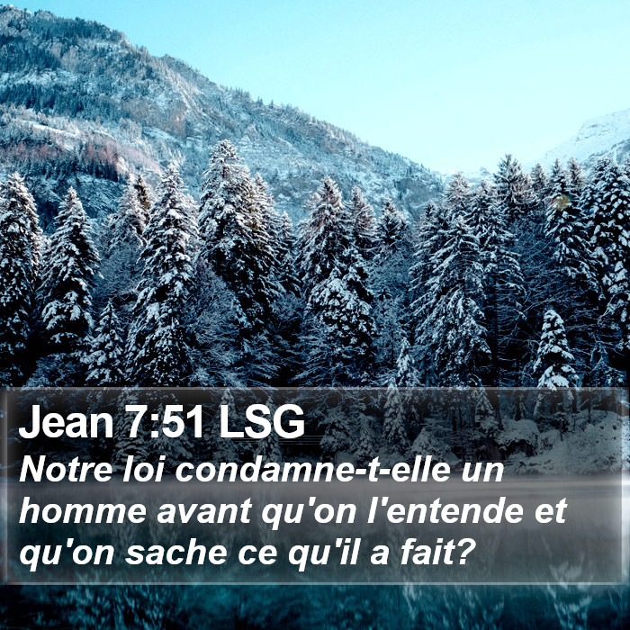 Jean 7:51 LSG Bible Study