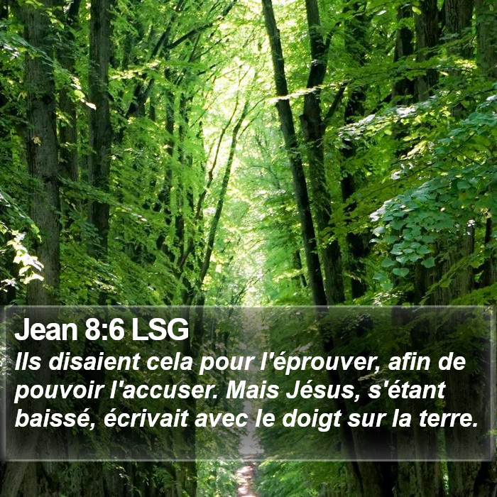 Jean 8:6 LSG Bible Study