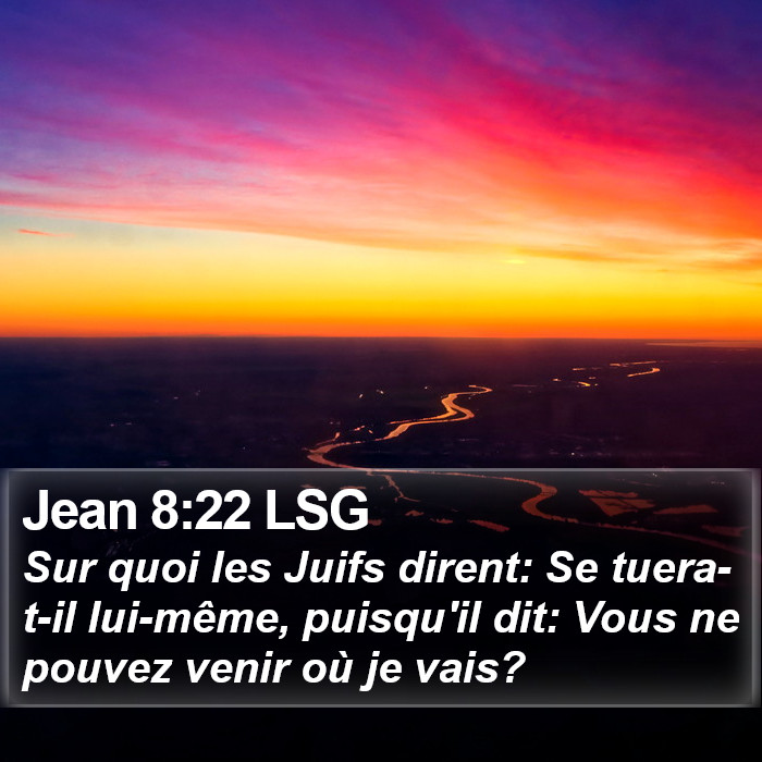 Jean 8:22 LSG Bible Study