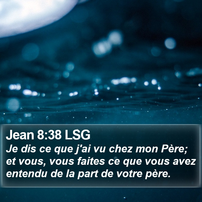 Jean 8:38 LSG Bible Study