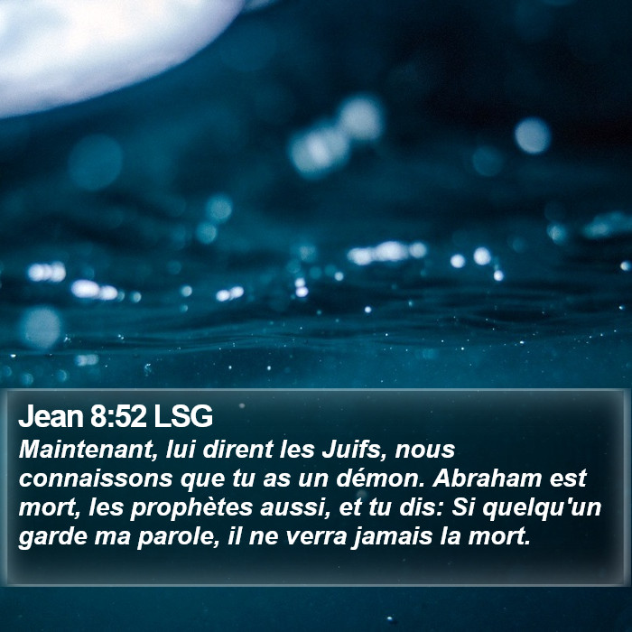 Jean 8:52 LSG Bible Study